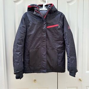 Firefly Aqua Base Elite Black Girl’s Ski Jacket XL w/ removable insulated layer
